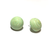 sage green stud earrings