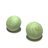 retro mint button earrings