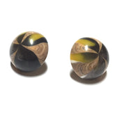 marbled brown earrings