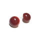 dark red button earrings
