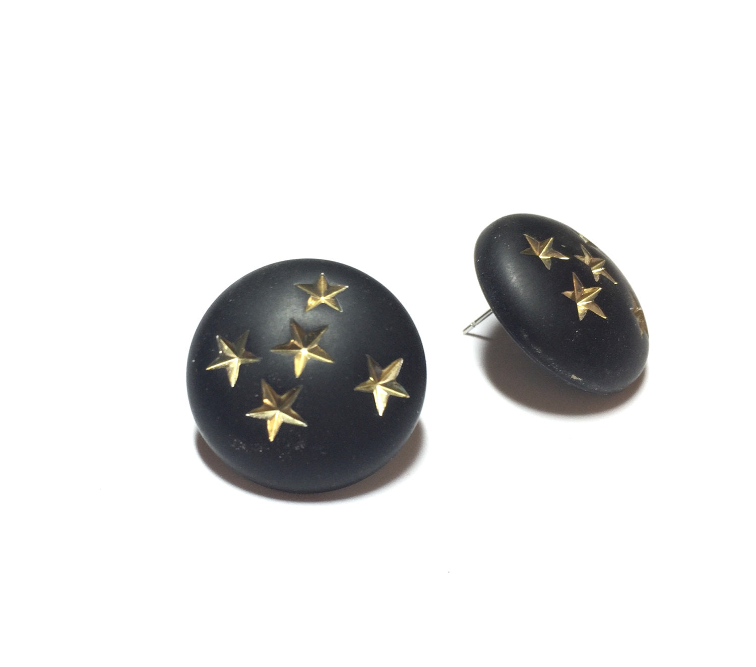 black leetie earrings