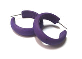 purple simple hoop earrings