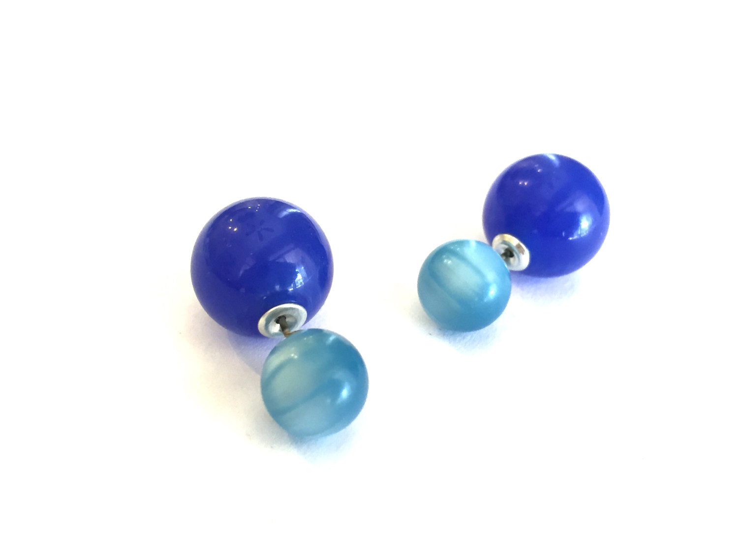 aqua blue 360 earrings