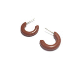 small brown lucite hoops
