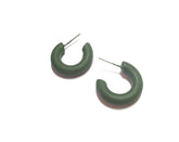 army green earrings