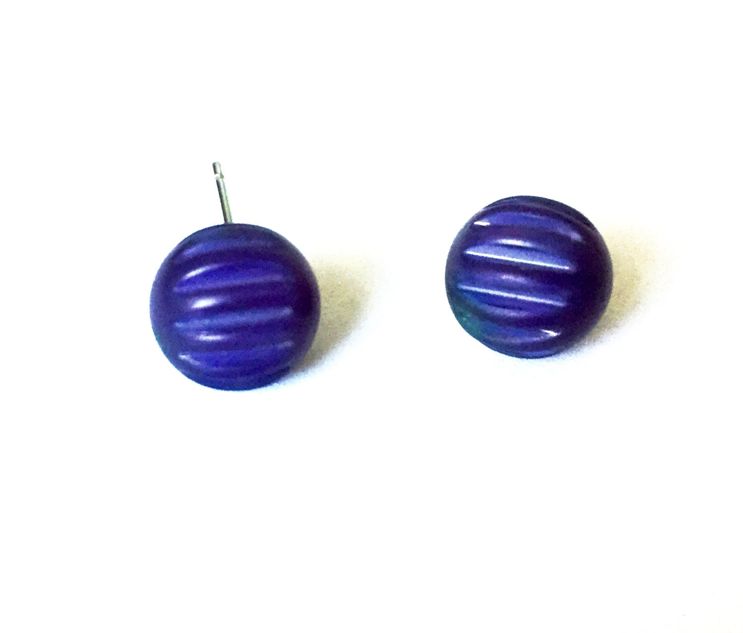 navy blue small earrings