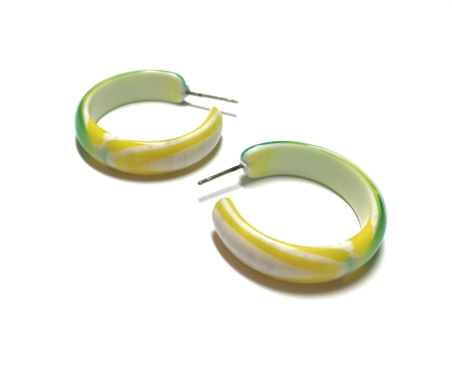 marbled lucite hoops