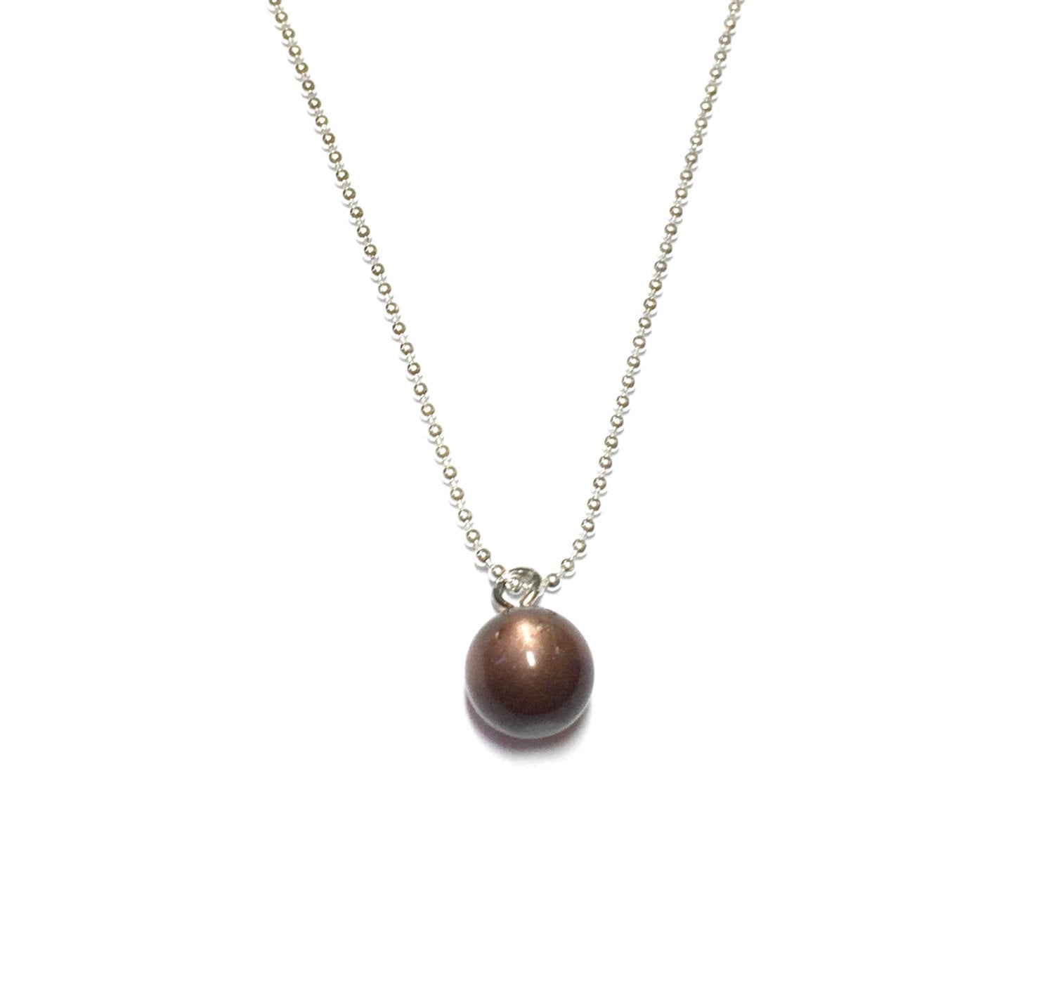 brown simple necklace