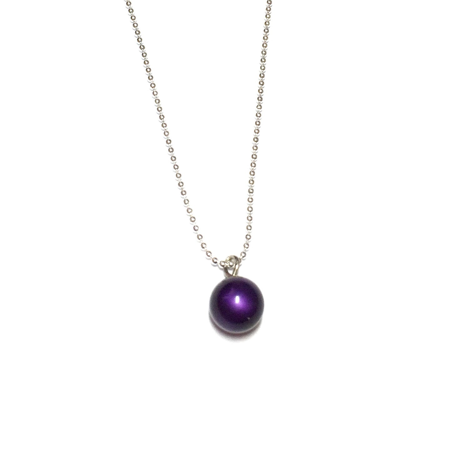 purple simple necklace