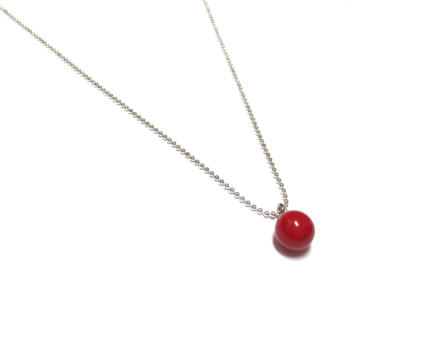red ddrop necklace