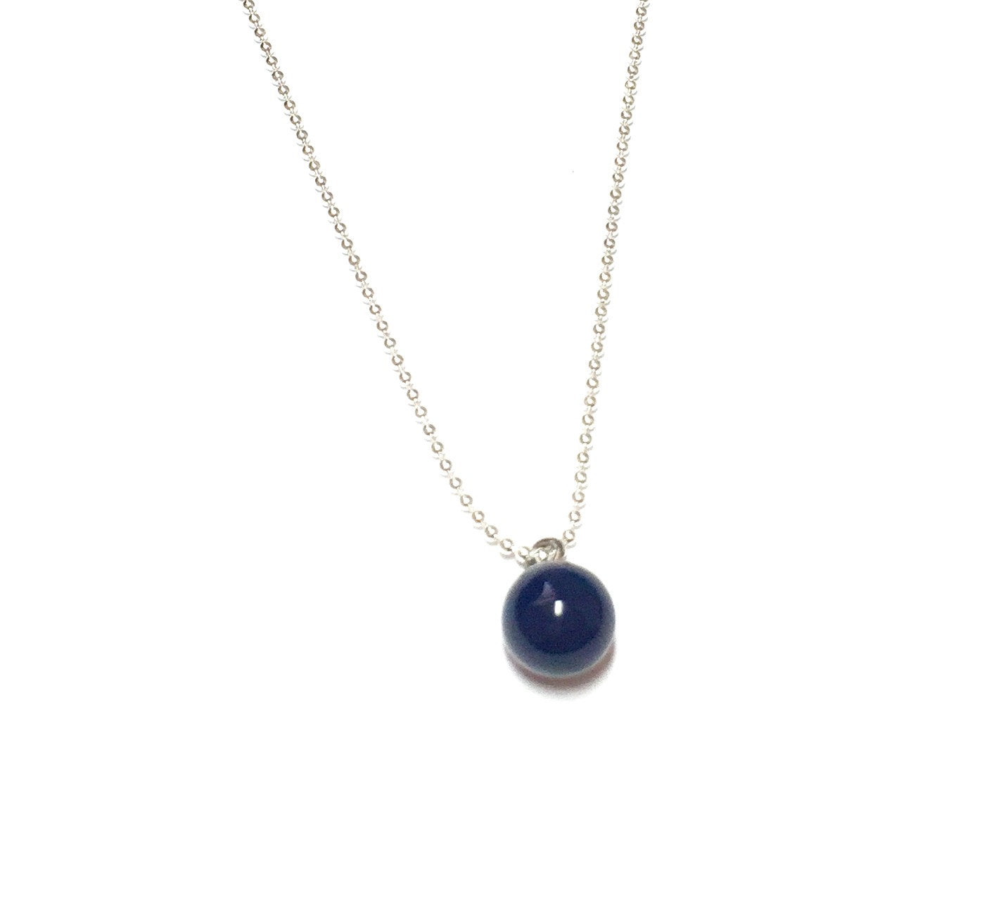 navy simple necklace