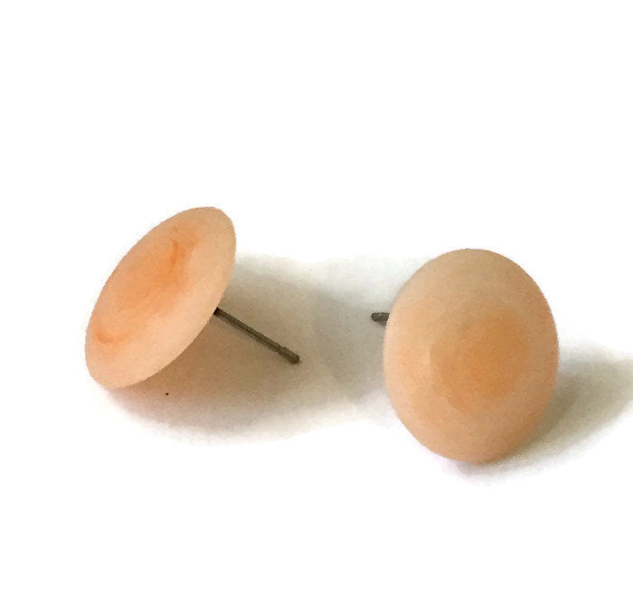 peach frosted studs