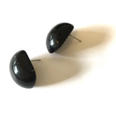 black domed earrings