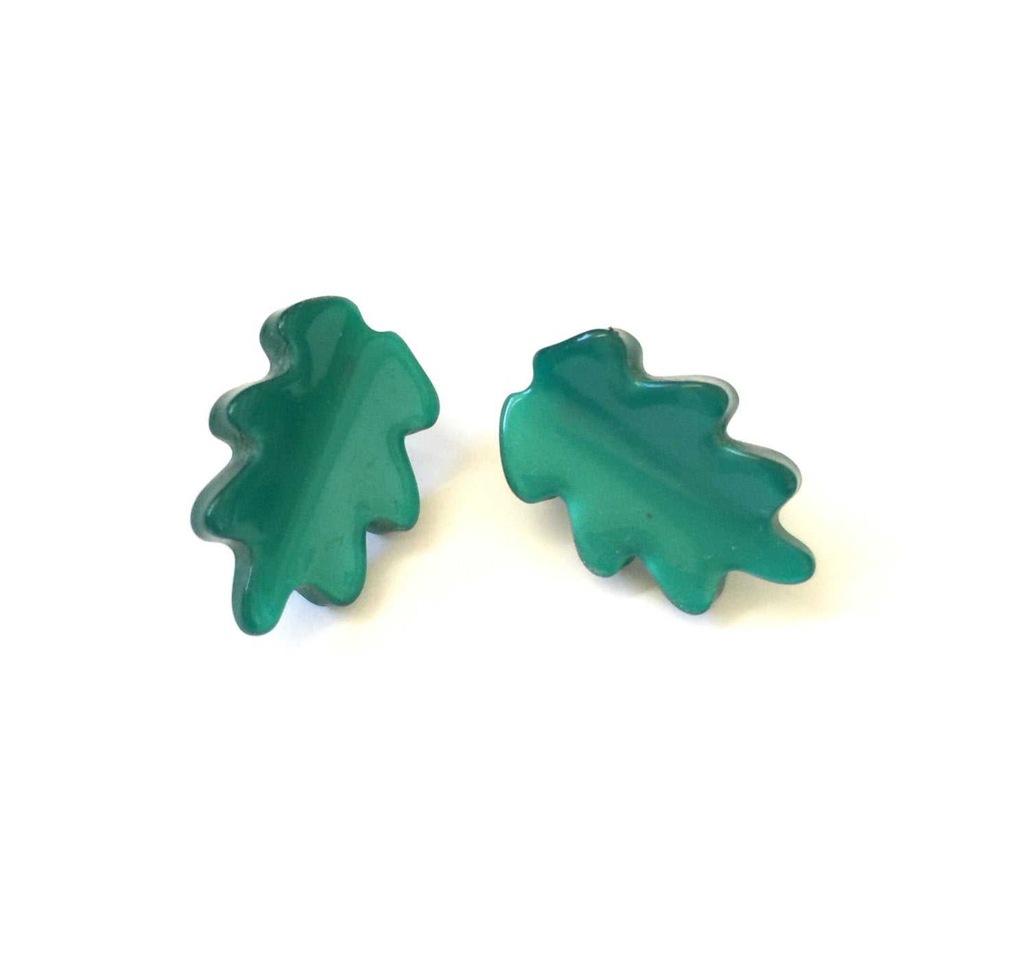 emerald green moonglow earrings