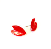 red lucite studs