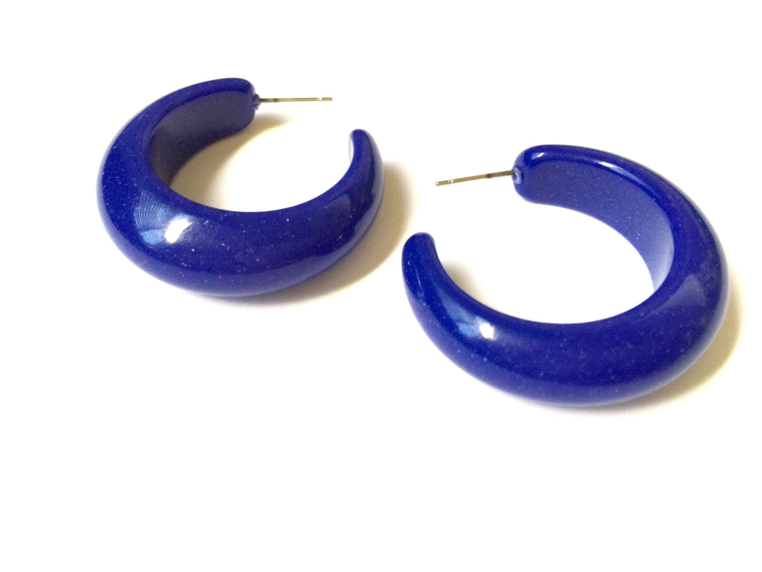 big blue earrings