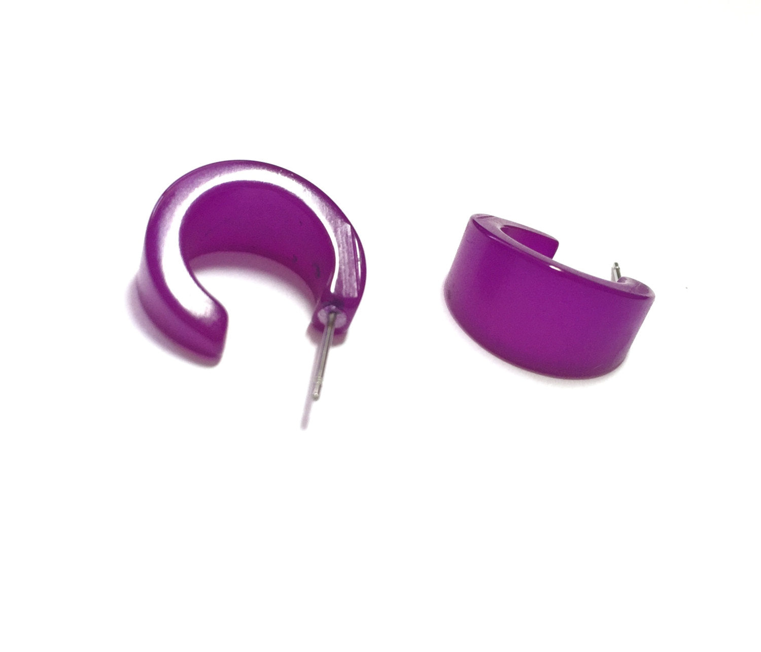 bright violet moonglow earrings