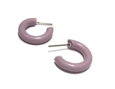 tiny purple tube hoops