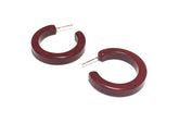 deep red lucite hoops