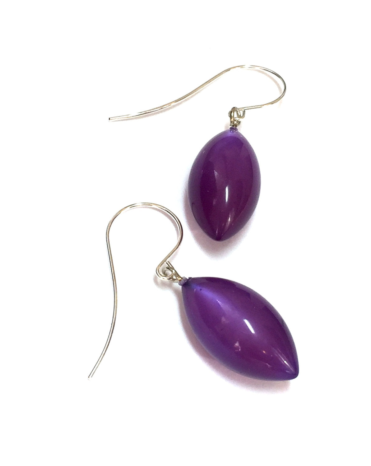 purple moonglow drop earrings