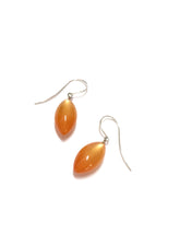 orange drop pod earrings