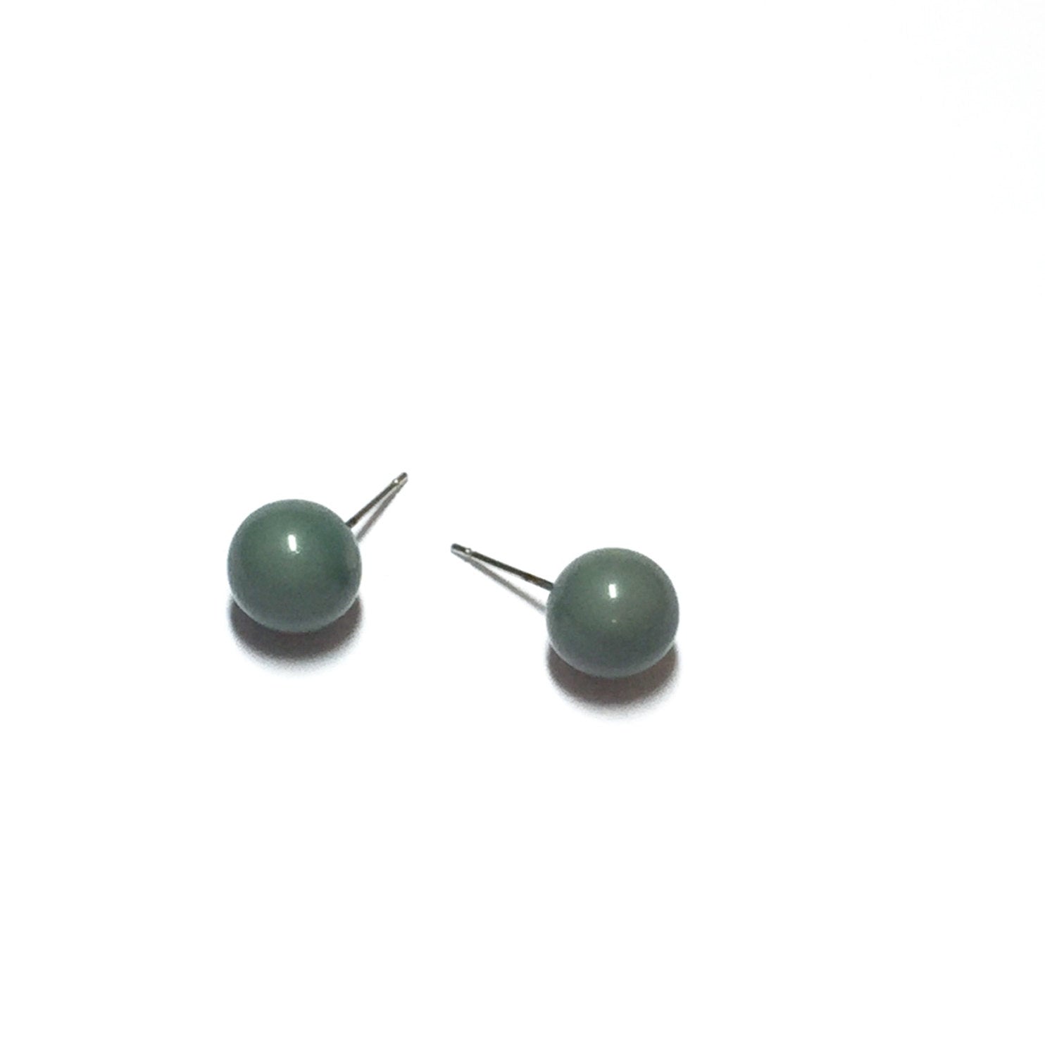 vintage lucite teal studs