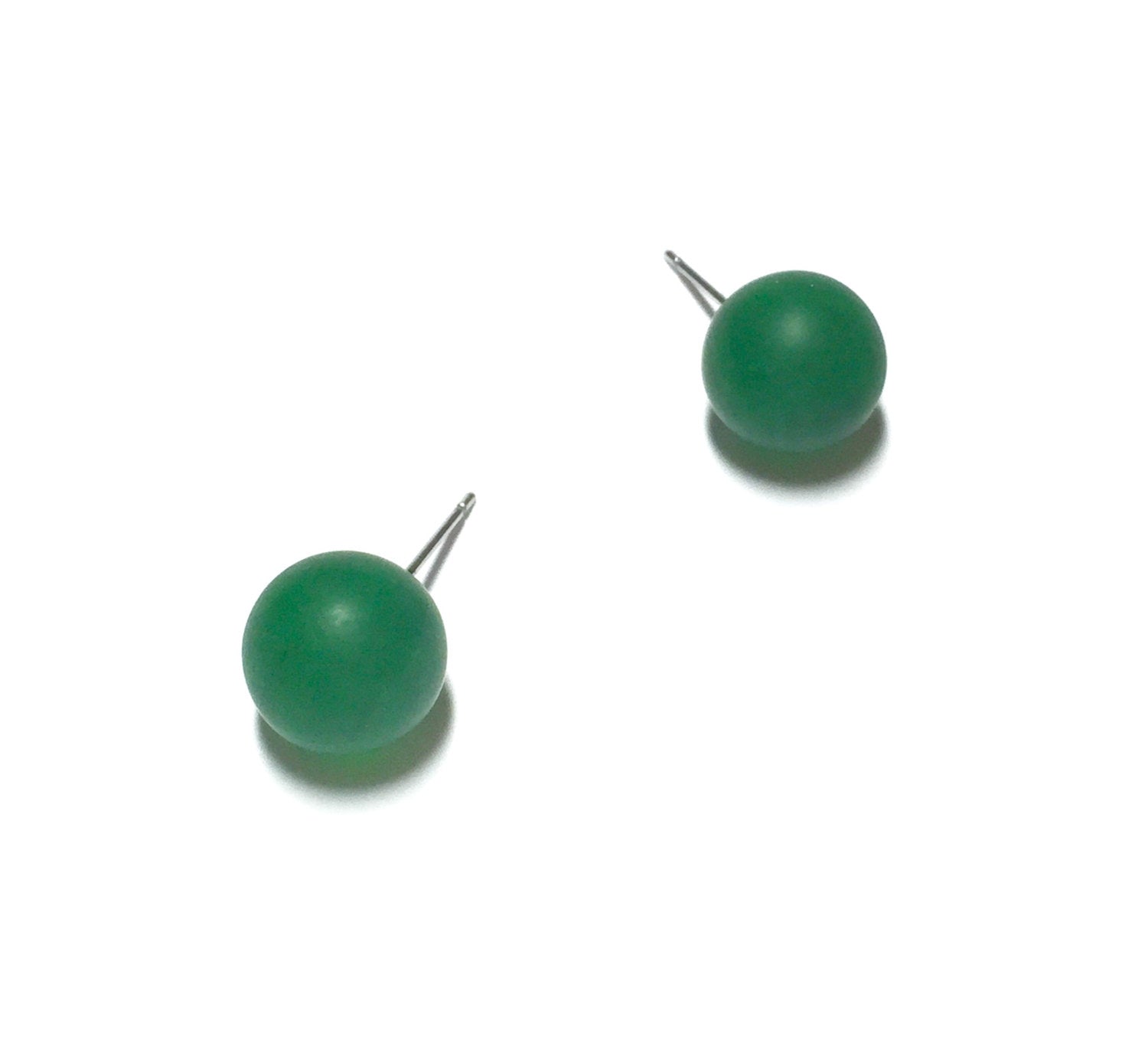 bright green frosted studs