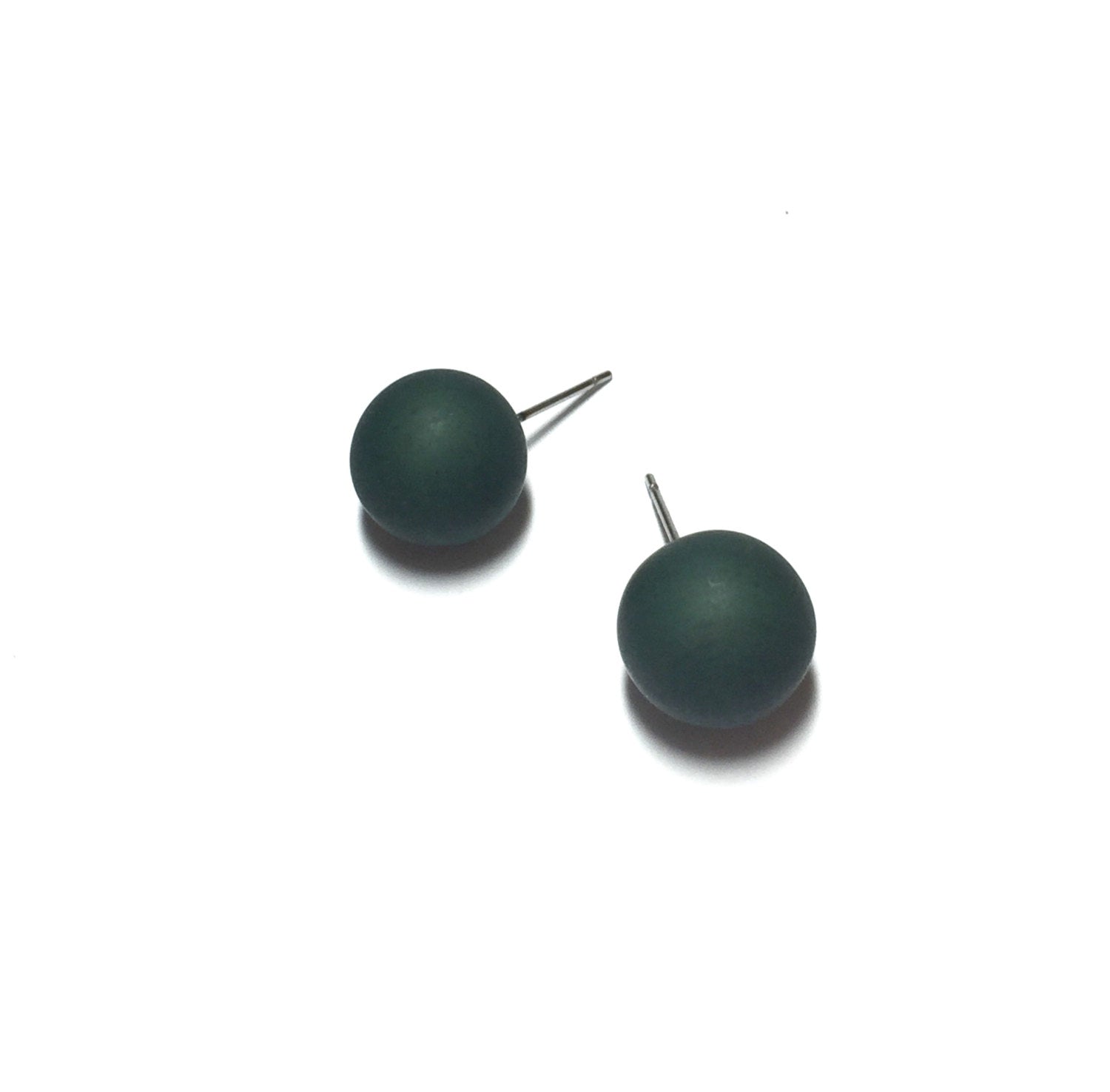 dark green lucite earrings