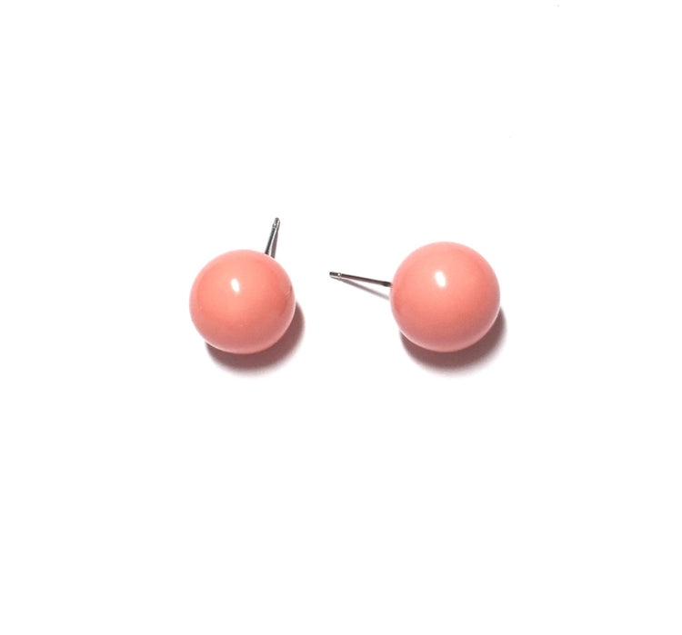 coral lucite earrings