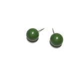 dark green round studs