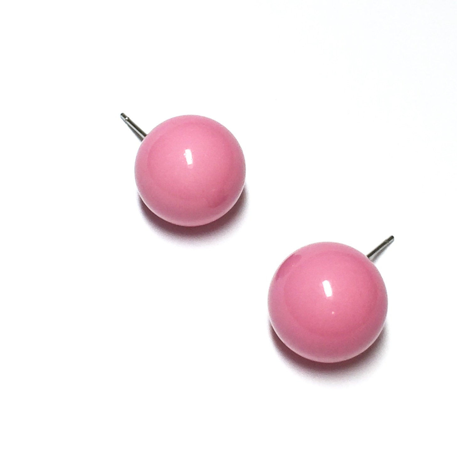 pink big earrings