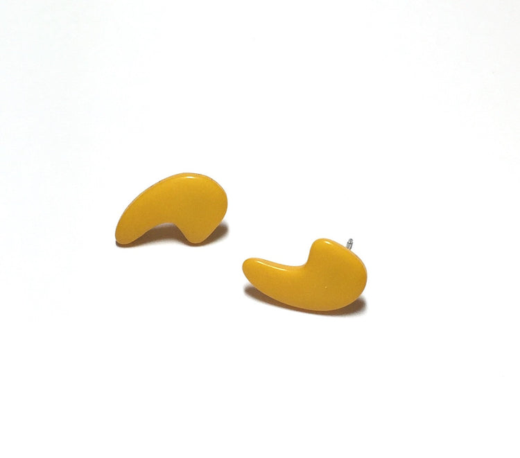 yellow punctuation earrings