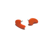 orange swirl earrings