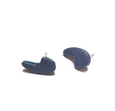 slate blue comma earrings