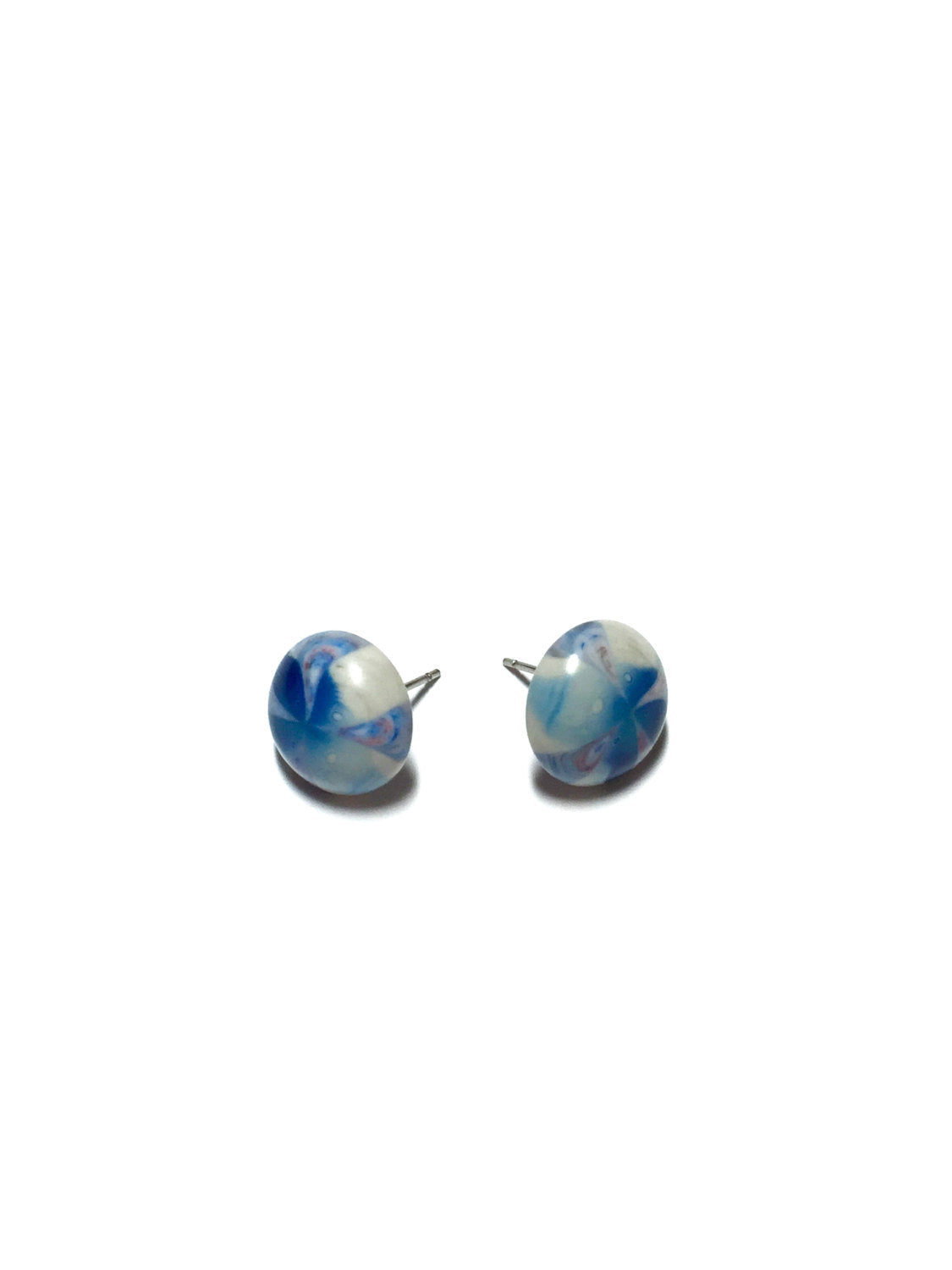 blue marbled studs
