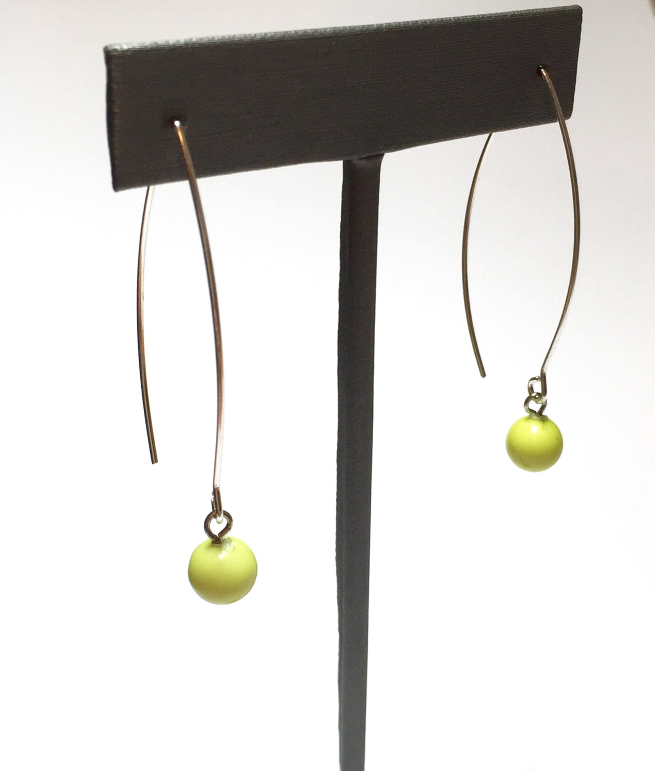 chartreuse drop earrings