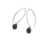 dark purple long earrings