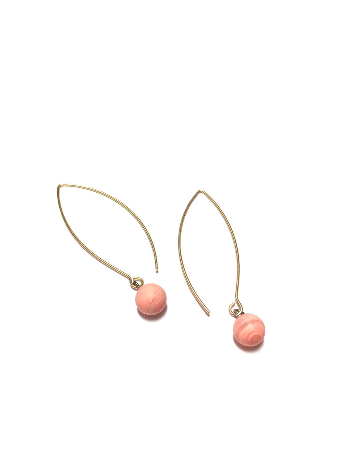pink raindrop earrings