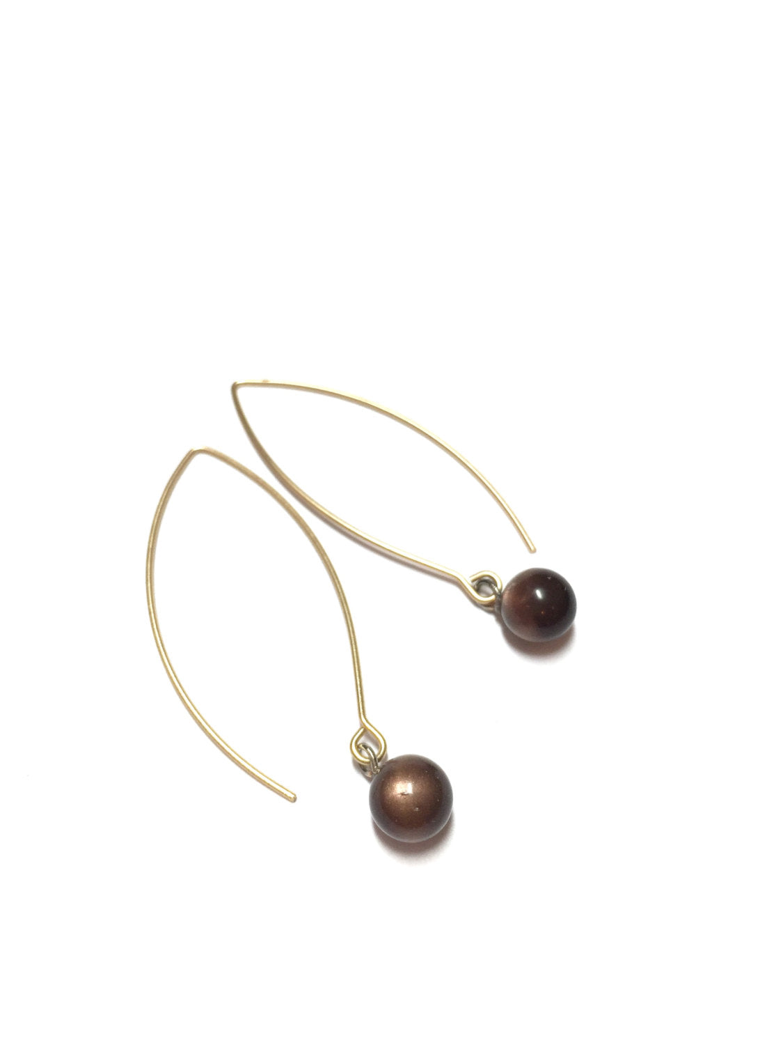vintage lucite brown earrings