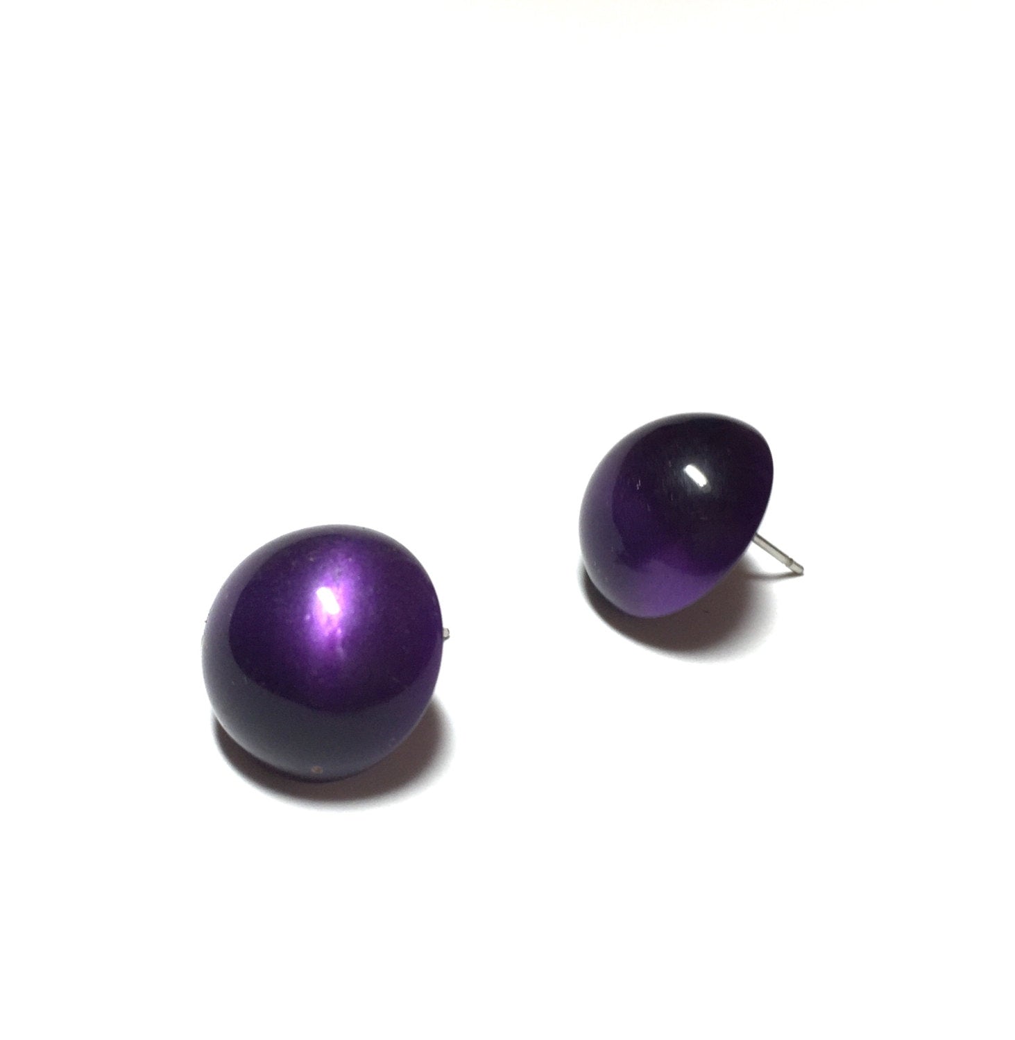 purple lucite earrings