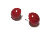 red round earrings