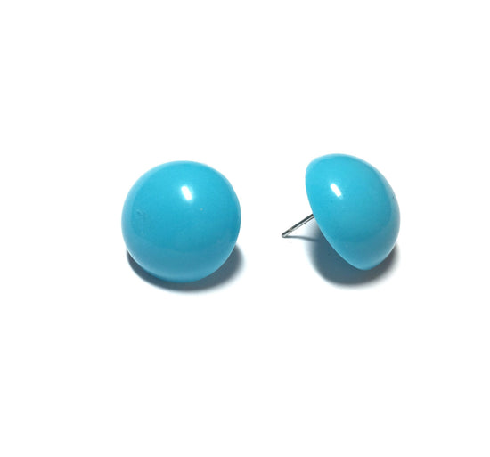 turquoise button stud earrings
