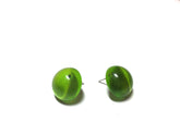 bright green clip on style earrings