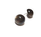 coffee color cabochon earrings