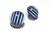 navy stripe earrings