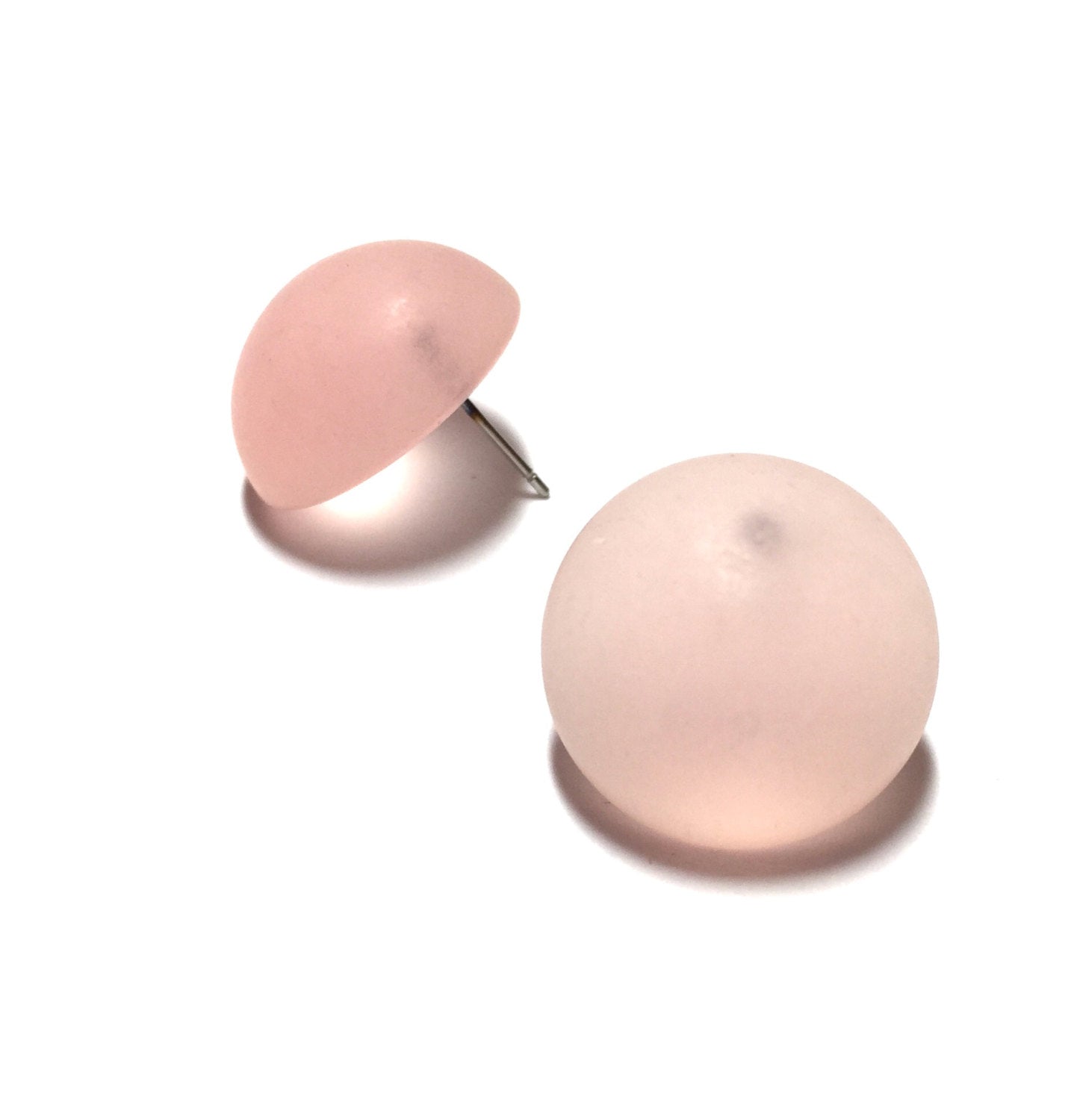 light pink frosted studs