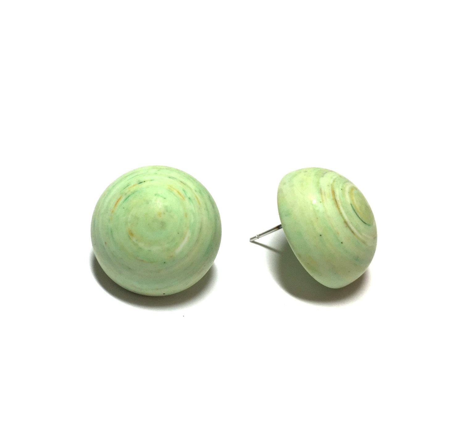 vintage lucite mint earrings