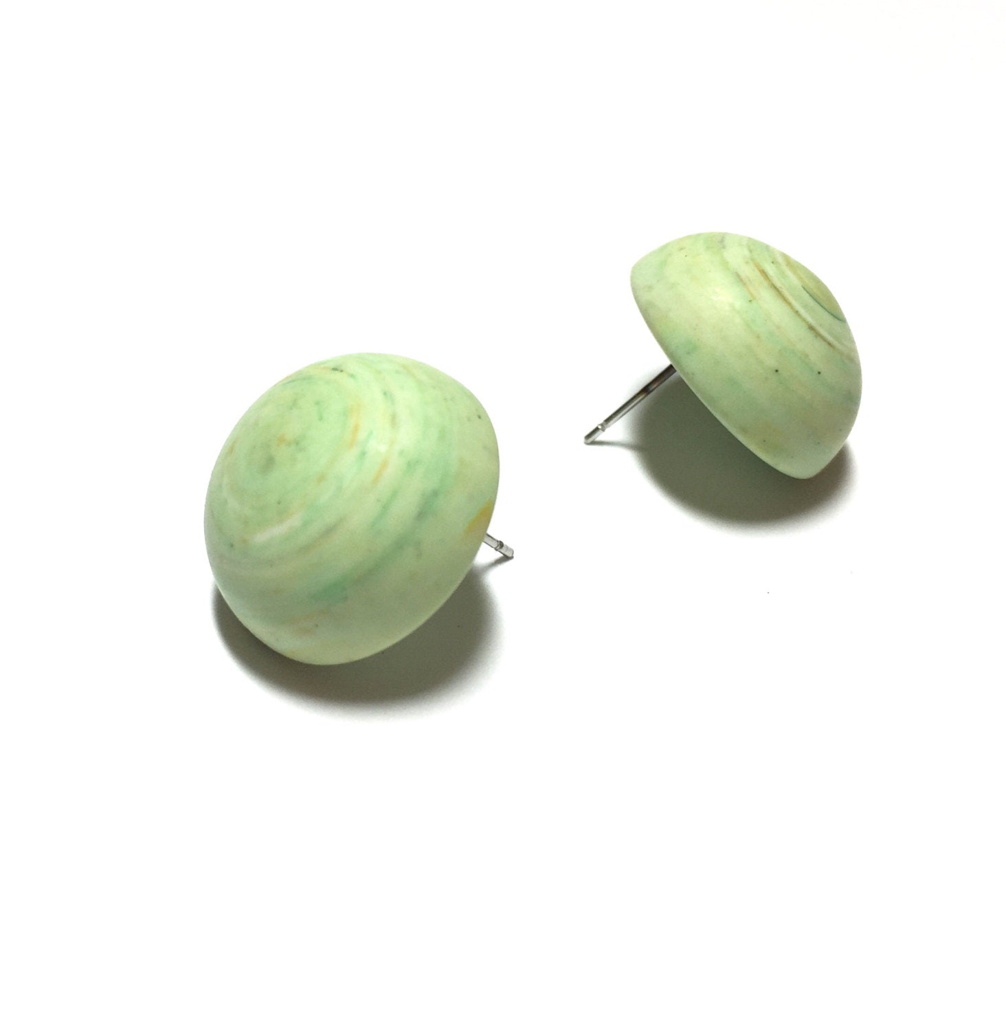 pastel green lucite earrings