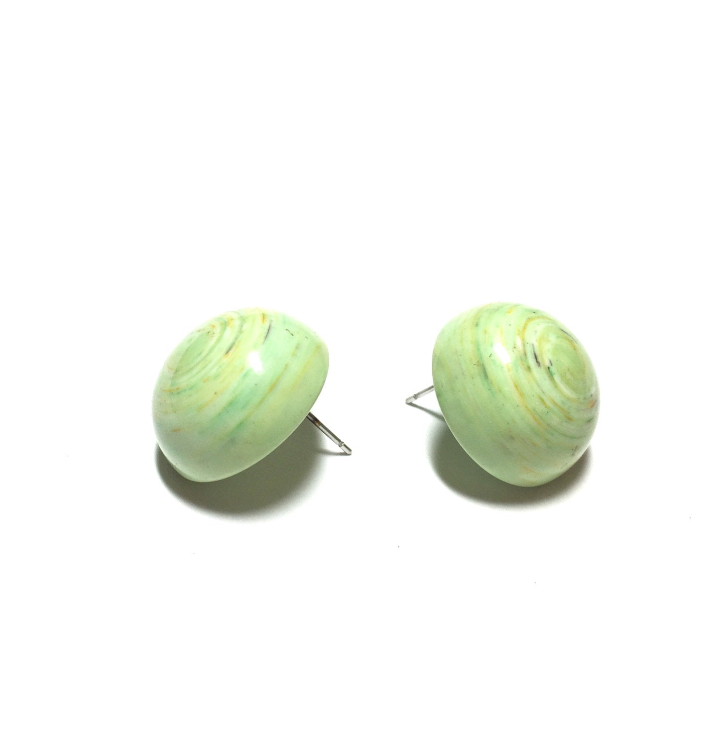 light green retro earrings