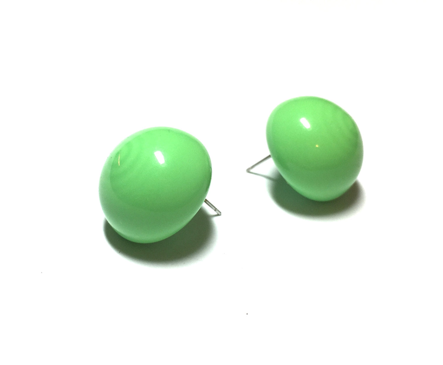 neon green buttons studs